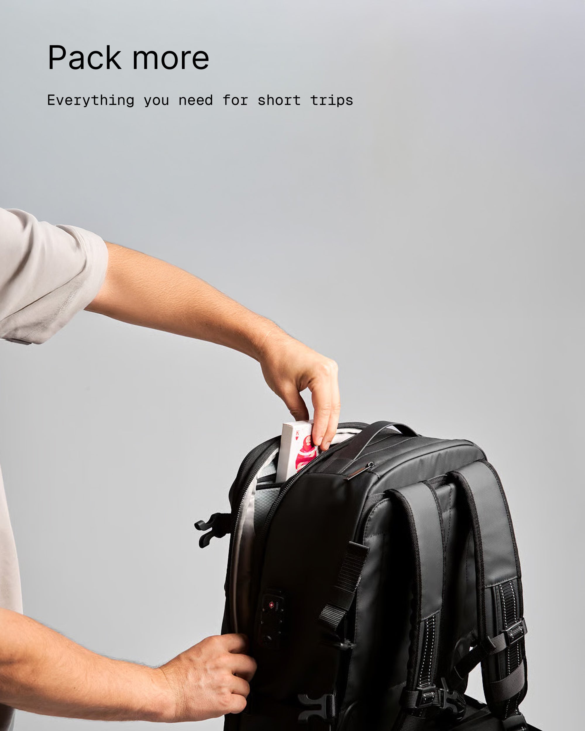 Vacuum Backpack with Wheels (Under-Seat) – Matt Black | Airback