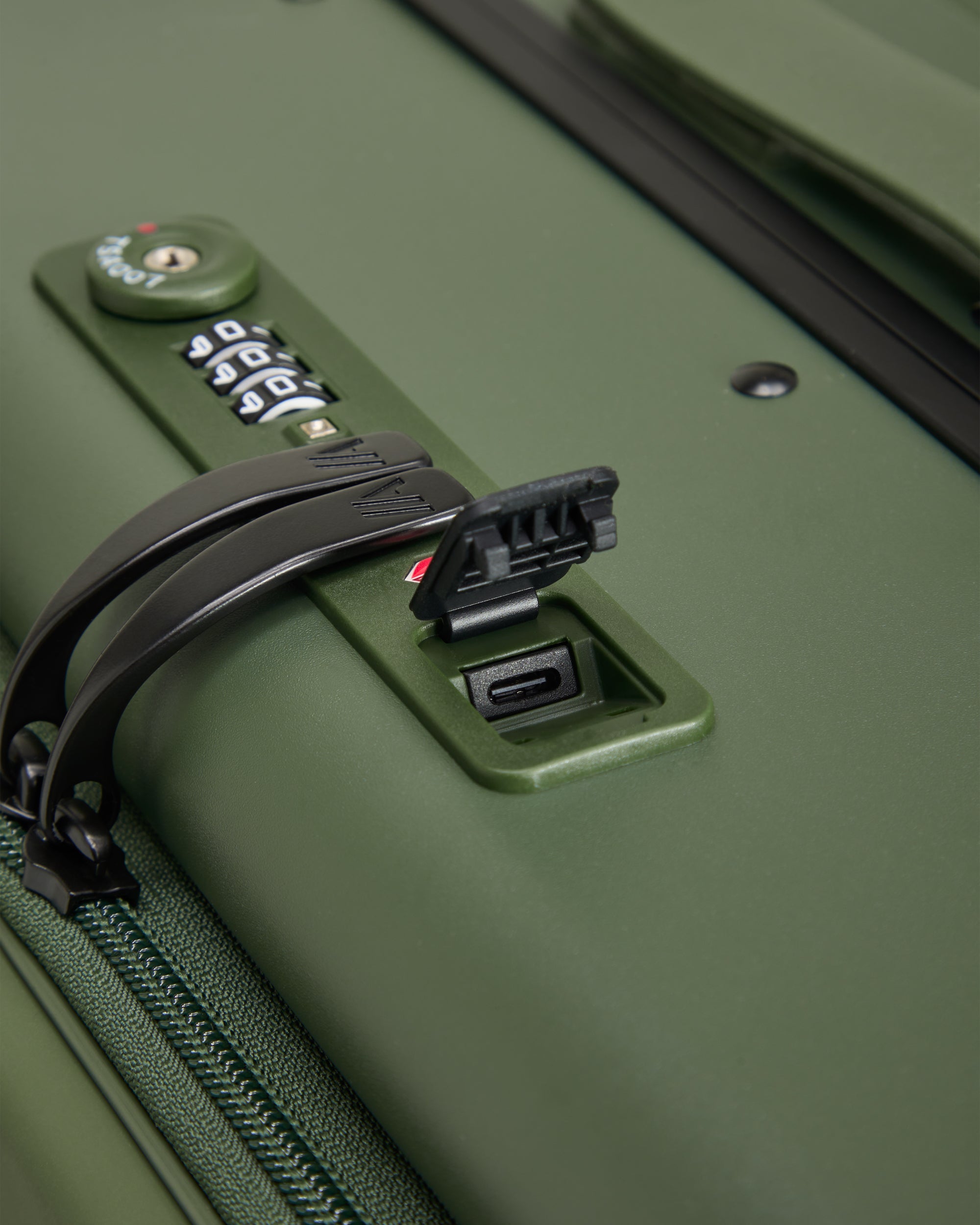 Zipperless Aluminum Carry-On Suitcase – Olive Green | Airback